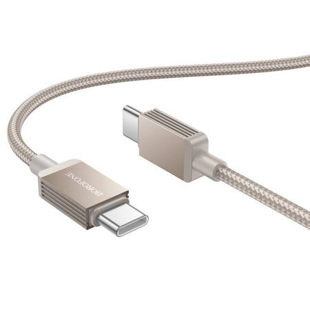 USB juhe Borofone Cable BX120 Placer 60W Type C to Type C (1m/ kuldne)