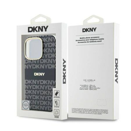 DKNY Repeat Texture Pattern with Stripe iPhone 16 Pro (must)