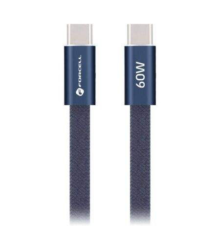 Juhe Forcell F-Energy QC4.0 PD 3A 60W Silicone Type-C to Type-C 1.2m (sinine)