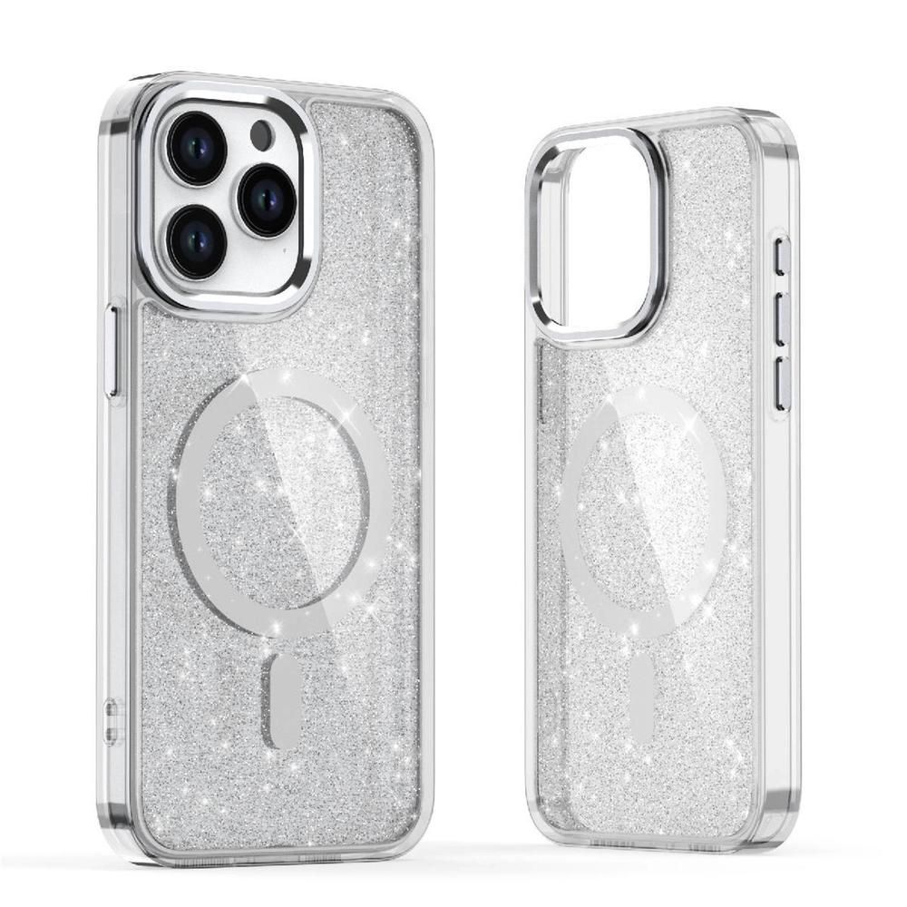 Ümbris Glitter MagSafe Anti-Drop iPhone 17 Pro (läbipaistev) Ümbris Glitter MagSafe Anti-Drop iPhone 17 Pro (läbipaistev)