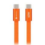 Juhe Forcell F-Energy QC4.0 PD 3A 60W Silicone Type-C to Type-C 1.2m (oranž)