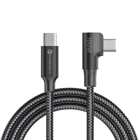 Juhe Forcell F-Energy 90° QC4.0 PD 3A 60W Silicone Type-C to Type-C 1.2m (must)