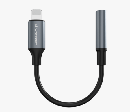 Adapter Wozinsky WALJ-01 Lightning - 3.5mm, kõrvaklappidele (must)