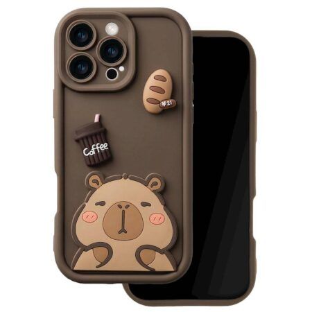 Ultra Trendy 3D ümbris iPhone 16e / 17e capybara (pruun)