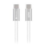 Juhe Forcell F-Energy QC4.0 PD 3A 60W Silicone Type-C to Type-C 1.2m (valge)