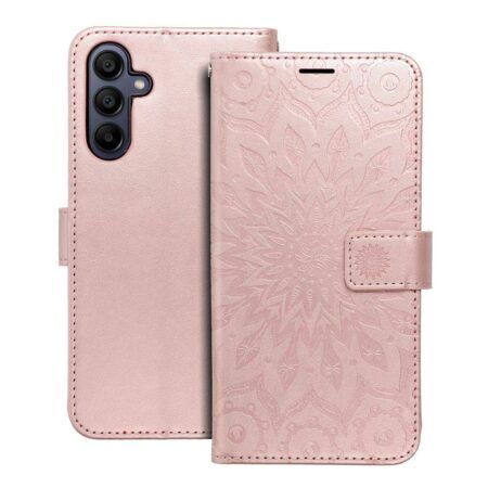 Ümbris kaanega Mezzo Book Samsung Galaxy A15 (mandala/roosa kuld)