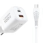 Kiir Laadija VEGER TR150 USB A + Type C + Type C to C 100W (valge)