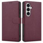Ümbris kaanega Tech-Protect Wallet Samsung S26 (viinamari)