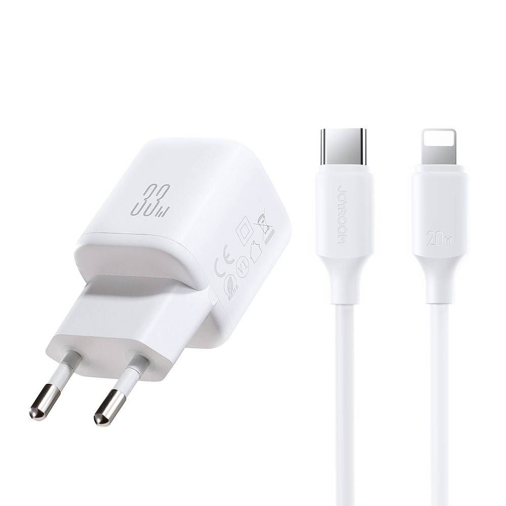 Adapter Joyroom JR-TG7 Type-C + Lightning PD33W (valge) Adapter Joyroom JR-TG7 Type-C + Lightning PD33W (valge)
