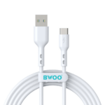 Juhe BWOO 3A USB-A to Type-C (1m / valge)