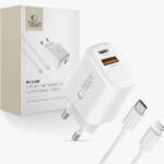 Laadija Tech-Protect NCA45W-GAN 45W USB - Type C + Type C to Lightning (valge)