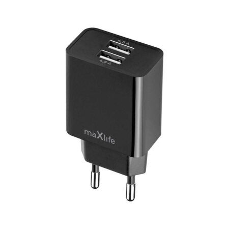 Laadija Maxlife MXTC-12 USB-A 4,8A (must)