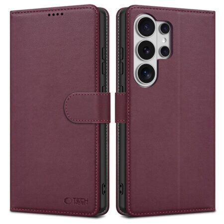 Ümbris kaanega Tech-Protect Wallet Samsung Galaxy S26 Ultra (bordoopunane)