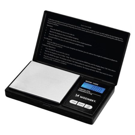 Wozinsky WDW-1000 ehteskaal 200 g / 0,01 g täpsusega, taustvalgustusega – must