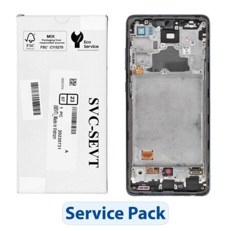 Varuosa Samsung Galaxy A72 4G/5G ekraan raamiga (service pack)