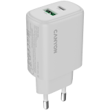 Adapter Canyon 25W Type-C + USB-A (valge)