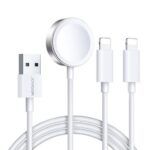 Juhe Joyroom S-IW007 3-in-1 cable USB-A magnetic charger - Lightning (1.2m / valge)