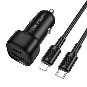 Autolaadija Borofone BZ34B USB C + USB A 38W + juhe USB C to Lightning (must) Autolaadija Borofone BZ34B USB C + USB A 38W + juhe USB C to Lightning (must)