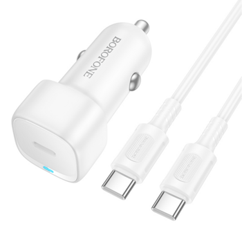 Autolaadija Borofone BZ34A USB C 20W + juhe USB C to Type C (valge) Autolaadija Borofone BZ34A USB C 20W + juhe USB C to Type C (valge)