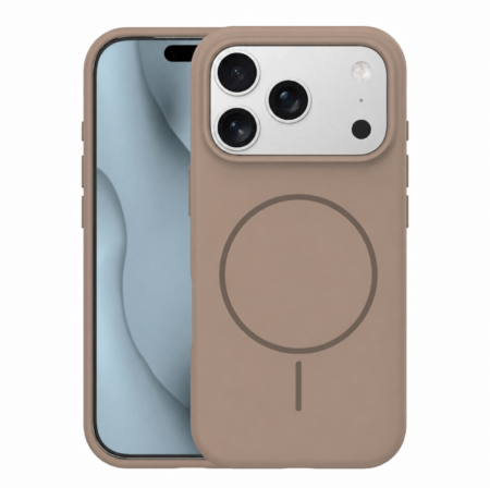 Ümbris Silicone Thin Mag Apple iPhone 17 Pro Max (pruun)
