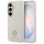 Ümbris Guess Rhinestone Round Logo MagSafe Samsung Galaxy S26 - Beige