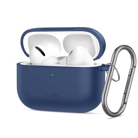 Kaitseümbris Tech-Protect Silicone Hook Apple AirPods Pro (mereväesinine)