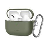Kaitseümbris Tech-Protect Silicone Hook Apple AirPods Pro (oliiv)