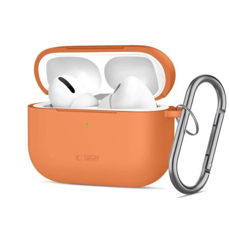 Kaitseümbris Tech-Protect Silicone Hook Apple AirPods Pro (oranž)