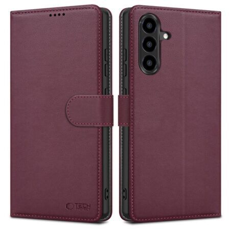 Ümbris kaanega Tech-Protect Wallet Samsung Galaxy A36 / A56 / A37 5G (bordoopunane)