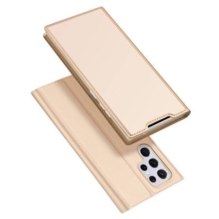 Ümbris kaanega Dux Ducis Skin Pro Samsung Galaxy S22 Ultra (kuldne)