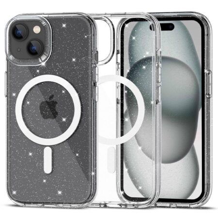 Ümbris Tech-Protect FlexAir Hybrid MagSafe iPhone 15 - Glitter (läbipaistev)