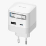 Laadija Cuktech AD653W 67W GaN 2x USB-C +  juhe USB-A (valge)