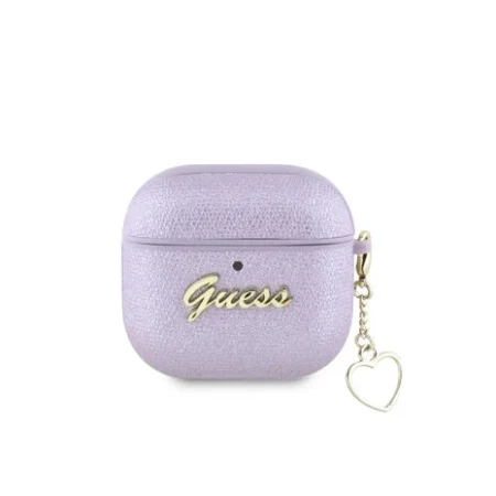 Kaitseümbris Guess Metallic ScriptApple Airpods 4 (lilla)