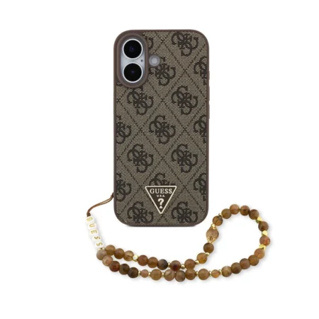 Guess MagSafe Ümbris 4G Triangle Logo Strap iPhone 17 (pruun)