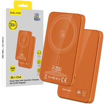 Akupank Blavec 5000mAh BJ-04 Ultra Slim 22,5W Magsafe 3in1 (oranž)
