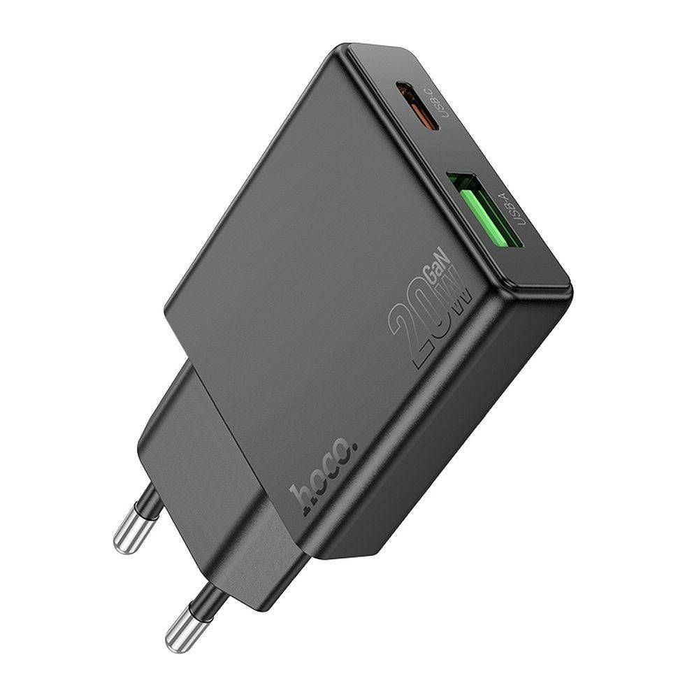Adapter Hoco Slim N38 USB A + USB C 20W (must) Adapter Hoco Slim N38 USB A + USB C 20W (must)