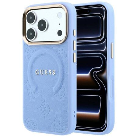 Guess MagSafe Ümbris Saffiano Peony Ring iPhone 17 Pro Max/ 18 Pro Max (helesinine)