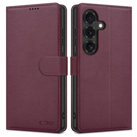 Ümbris kaanega Tech-Protect Wallet Samsung Galaxy S26 FE (bordoopunane)