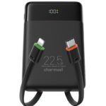 Akupank Charmast W1202 22,5W 10000mAh +  juhe USB C / Lightning  (must)