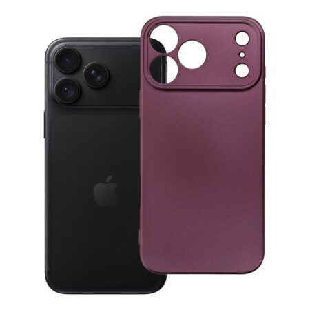 Silikoon Metallic iPhone 18 Pro Max (viinamari)