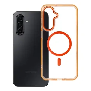Ümbris Frame Clear Hybrid Mag Cover Samsung A17 (läbipaistev/oranz)