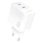 Adapter Dudao A28P GaN 45W 2xUSB-C (valge)