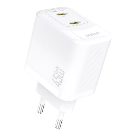 Adapter Dudao A28P GaN 45W 2xUSB-C (valge)