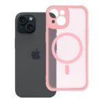 Ümbris FULL MATTE MagSafe Apple iPhone 15 (läbipaistev / roosa)