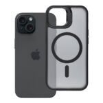 Ümbris Forcell F-Protect Stand MagSafe iPhone 15 (läbipaistev/ must)