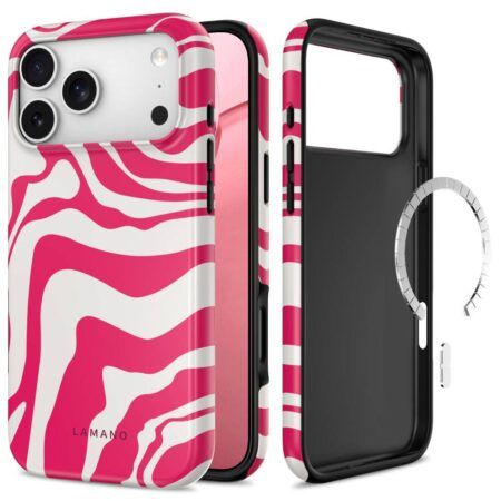 Ümbris Tech-Protect Lamano MagSafe iPhone 18 Pro Max / 17 Pro Max (roosa / valge)