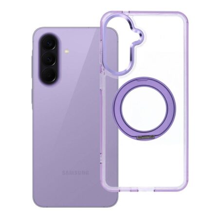 Ümbris Frame Circle Stand Magsafe Samsung A57 (läbipaistev/lilla)