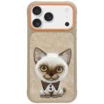 Ümbris Nimmy BIG EYED PET Cat iPhone 17 Pro (beež)