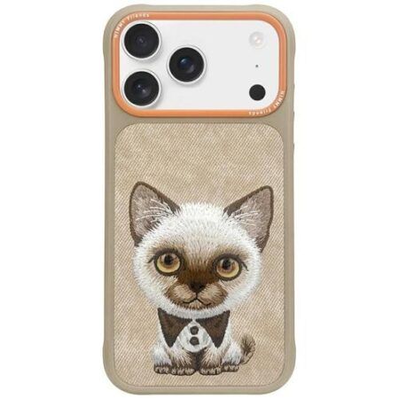 Ümbris Nimmy BIG EYED PET Cat iPhone 17 Pro (beež)